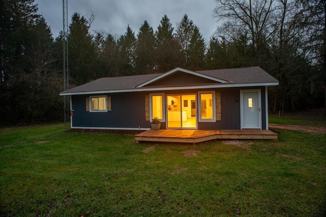 N3725 County Road Ee, Redgranite, WI 54970 - back of house featuring a yard