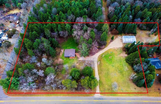 N3725 County Road Ee, Redgranite, WI 54970 - aerial view of property's location with property parcel outlined