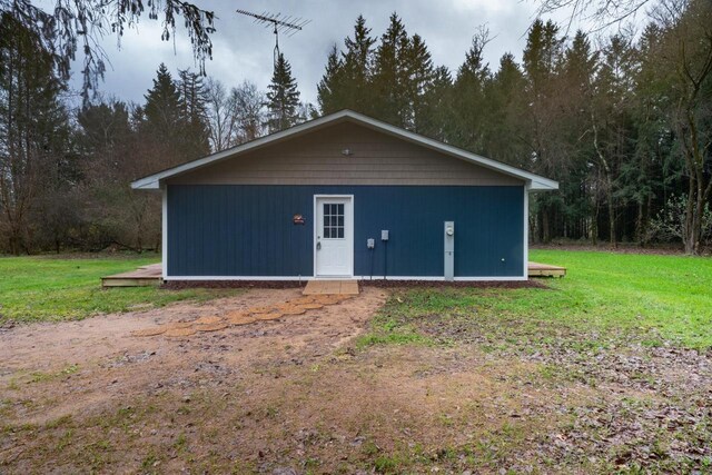 N3725 County Road Ee, Redgranite, WI 54970 - view of outdoor structure with a wooded view