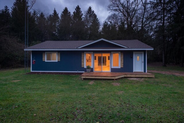 N3725 County Road Ee, Redgranite, WI 54970 - view of front of house featuring a front lawn