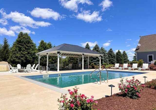 5021 Sherwood Ct, Burlington, WI 53105 - view of pool with a gazebo and a patio area