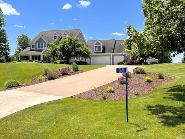5021 Sherwood Ct, Burlington, WI 53105 - view of front of house with driveway and a front lawn