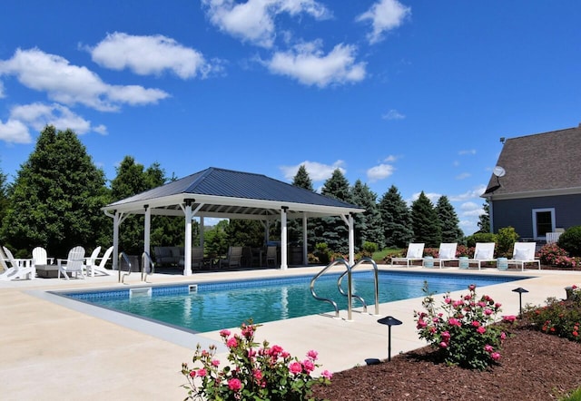 5021 Sherwood Ct, Burlington, WI 53105 - view of pool with a gazebo and a patio area