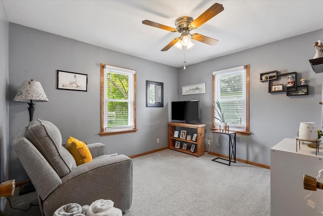 1941 Beulah Ave, East Troy, WI 53120 - living room featuring healthy amount of natural light, baseboards, and carpet flooring