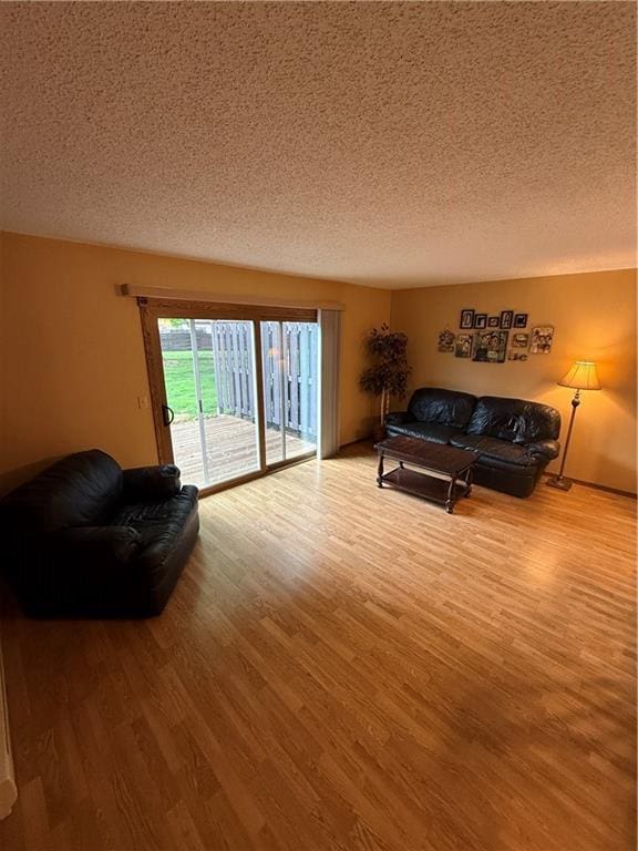 51 Stump Lake Rd, Chippewa Falls, WI 54729 - living area with a textured ceiling and light wood finished floors