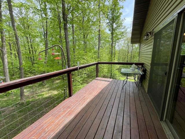 4546 Gold Leaf Ln, Ojibwa, WI 54862 - view of wooden terrace