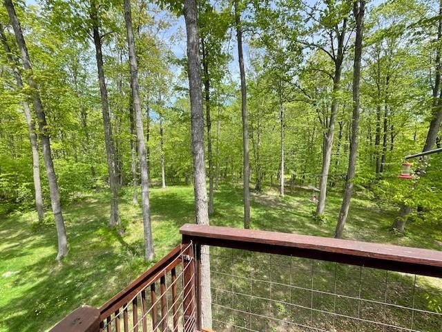 4546 Gold Leaf Ln, Ojibwa, WI 54862 - wooden terrace with a yard