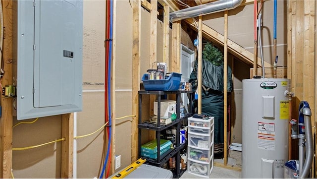 3312 White Oak Ln, Eau Claire, WI 54703 - utility room featuring electric panel and electric water heater