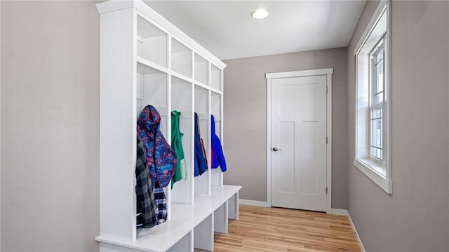 3312 White Oak Ln, Eau Claire, WI 54703 - mudroom with baseboards and light wood-style floors