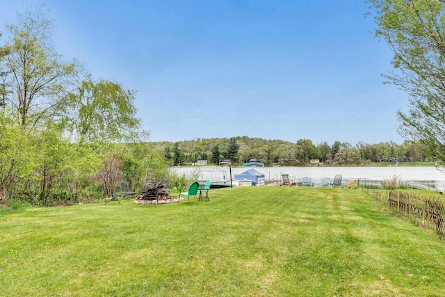 W6576 20th Dr, Wautoma, WI 54982 - view of grassy yard featuring a boat dock