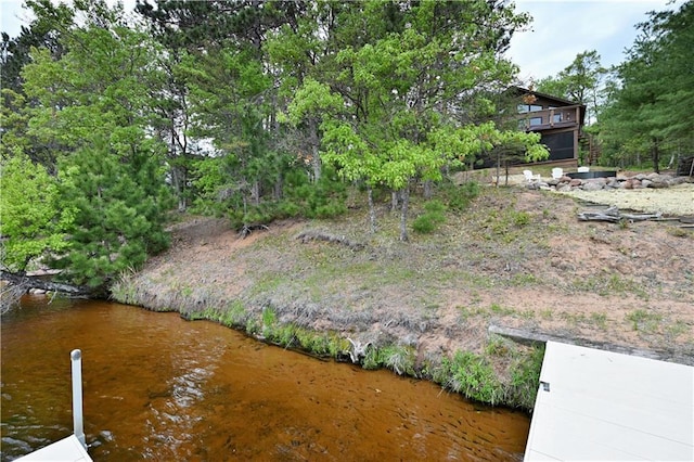 W7607 Whitetail Dr, Minong, WI 54859 - dock area featuring a water view