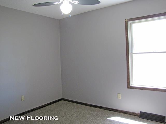 79 1st Ave, Benton, WI 53803 - empty room with a ceiling fan, plenty of natural light, and baseboards