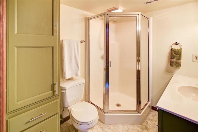 906 Spahn Dr, Waunakee, WI 53597 - full bath with vanity, a stall shower, and toilet