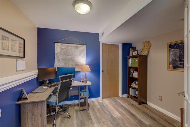 2330 Mica Rd, Madison, WI 53719 - home office featuring wood finished floors and baseboards