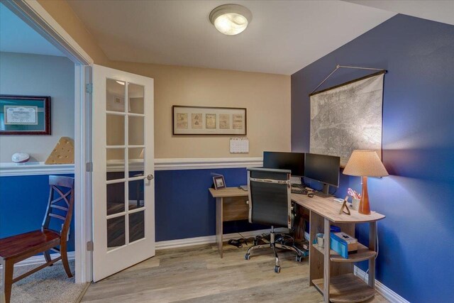 2330 Mica Rd, Madison, WI 53719 - office area with wood finished floors and baseboards
