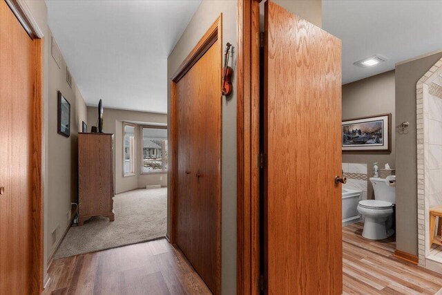 1502 Ridgewood Dr Unit D-7, West Bend, WI 53095 - corridor with light wood-style flooring