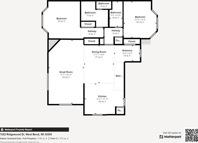 1502 Ridgewood Dr Unit D-7, West Bend, WI 53095 - property floor plan