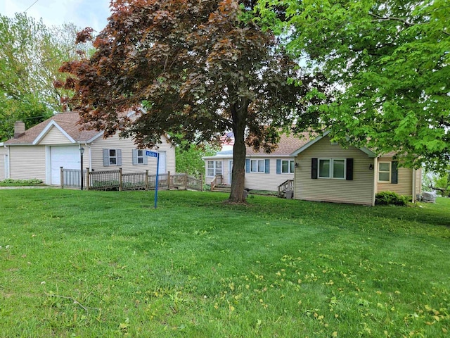 E14485 Baltic Ave, Merrimac, WI 53561 - view of yard with a detached garage