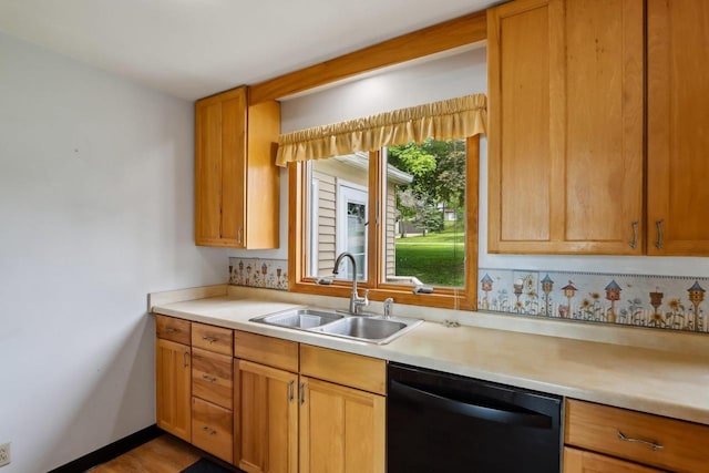 E14485 Baltic Ave, Merrimac, WI 53561 - kitchen with dishwasher, a sink, and light countertops