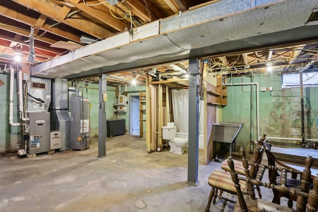 E14485 Baltic Ave, Merrimac, WI 53561 - unfinished basement with water heater and heating unit