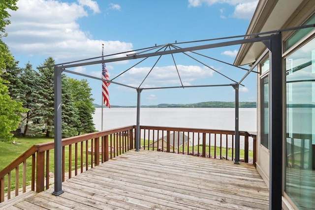 E14485 Baltic Ave, Merrimac, WI 53561 - deck featuring a water view