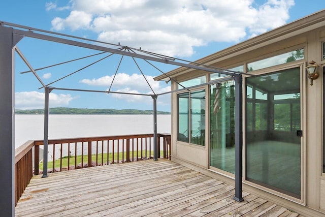 E14485 Baltic Ave, Merrimac, WI 53561 - deck with a water view