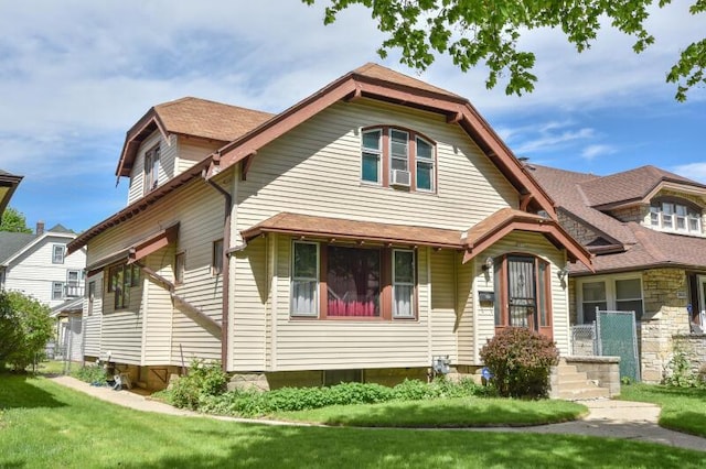 victorian house with a front lawn
