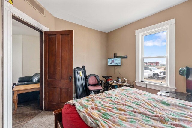 4084 Eagle Mound Pass, Deforest, WI 53532 - bedroom with wood finished floors and vaulted ceiling