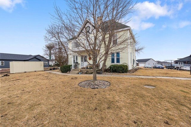 4084 Eagle Mound Pass, Deforest, WI 53532 - view of front of property featuring a front lawn and a porch