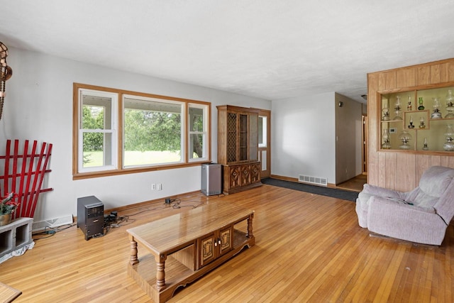 538 124th St, Franksville, WI 53126 - living room with hardwood / wood-style flooring and baseboards