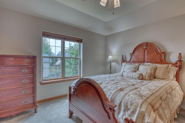 1826 Stonebridge Rd, Waukesha, WI 53188 - bedroom with light colored carpet, baseboards, and ceiling fan