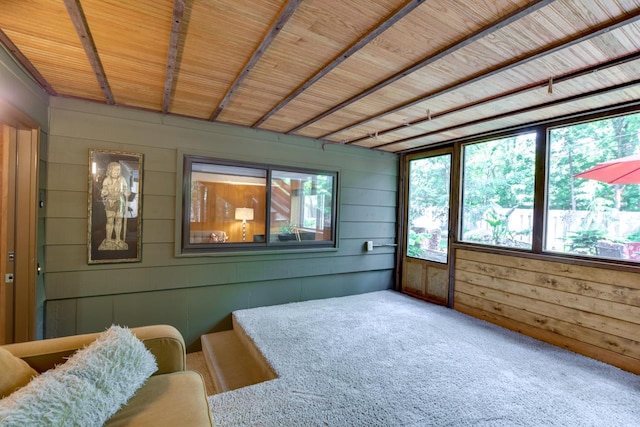 3914 Priscilla Ln, Madison, WI 53705 - sunroom / solarium with beamed ceiling