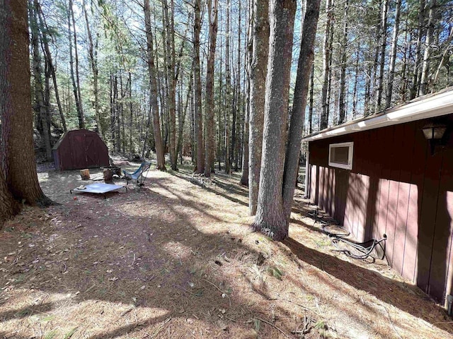 3185 S Faust Lake Rd, Rhinelander, WI 54501 - view of yard with a wooded view