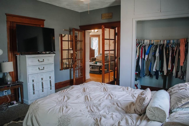 202 Wisconsin St, Mauston, WI 53948 - bedroom with a closet, baseboards, and carpet floors