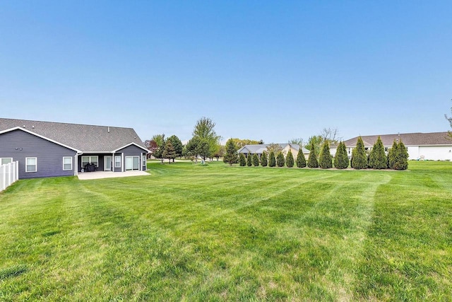 441 Longwood Ln, Wrightstown, WI 54180 - view of yard with a patio area