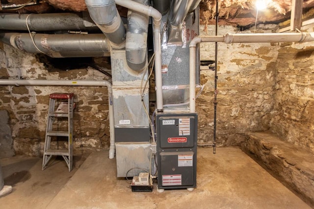217 E Division St, Dodgeville, WI 53533 - utility room featuring heating unit