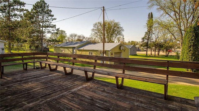 207 State Rd 25, Wheeler, WI 54772 - wooden terrace with a lawn