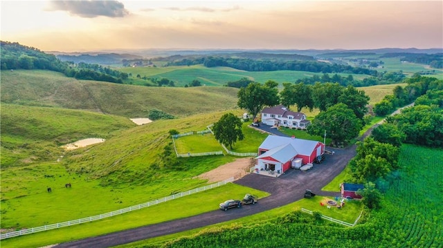 S523 Cole Rd, Mondovi, WI 54755 - aerial view at dusk of a view of rural / pastoral area