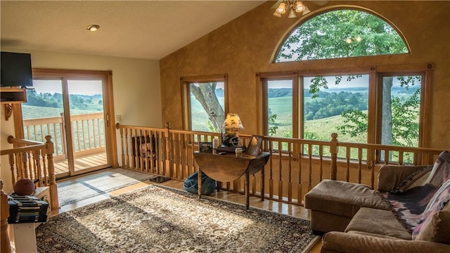 S523 Cole Rd, Mondovi, WI 54755 - sunroom featuring vaulted ceiling and healthy amount of natural light
