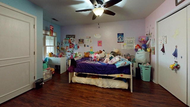 619 Reena Ave Unit 8, Fort Atkinson, WI 53538 - bedroom with wood finished floors and a ceiling fan