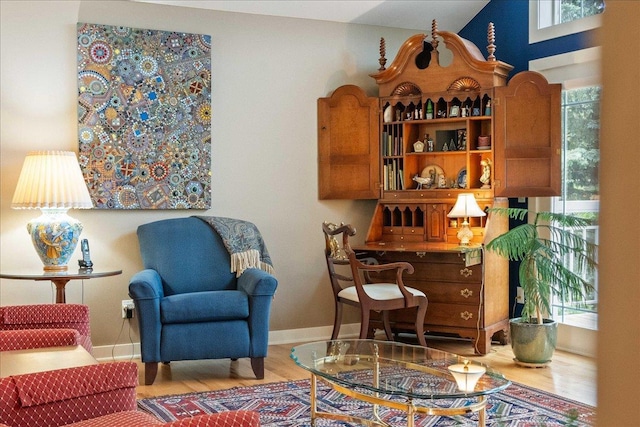 1814 Masters Ln, Madison, WI 53719 - living area featuring wood finished floors and baseboards