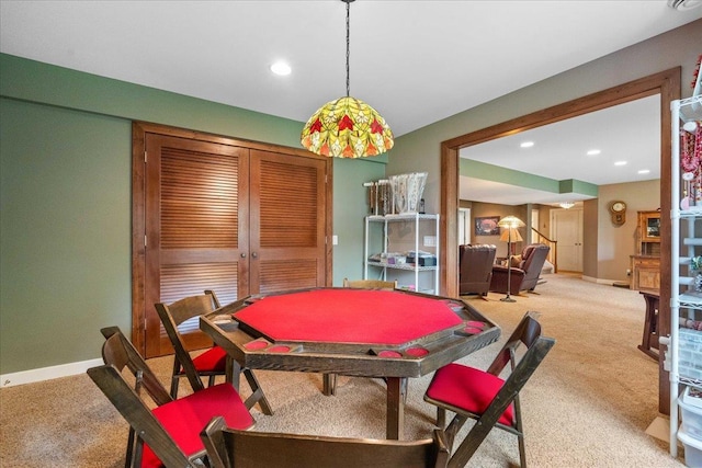 1814 Masters Ln, Madison, WI 53719 - playroom featuring light carpet, recessed lighting, and baseboards