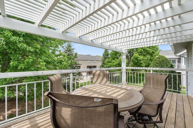 1814 Masters Ln, Madison, WI 53719 - deck with outdoor dining space and a pergola