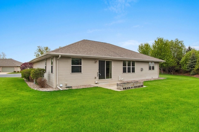 1126 Princess Dove Cir, De Pere, WI 54115 - rear view of house featuring a lawn and a shingled roof