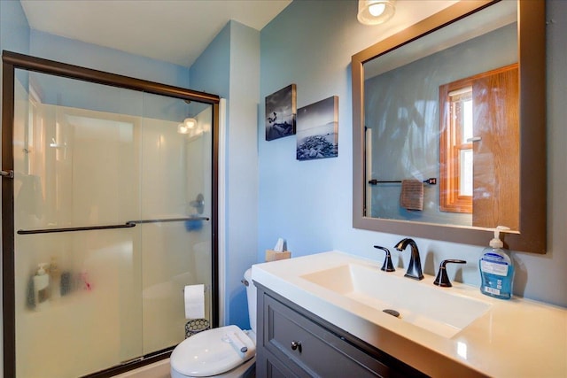 182 Ames St, Oregon, WI 53575 - full bath with a stall shower, vanity, and toilet