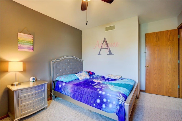 182 Ames St, Oregon, WI 53575 - carpeted bedroom with a ceiling fan