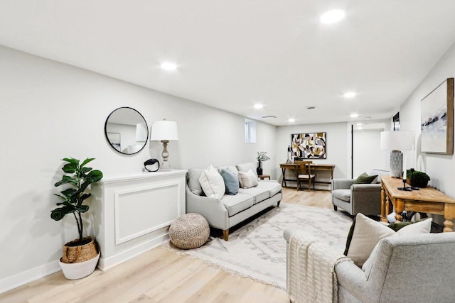 6020 Briarclift Ct, Greendale, WI 53129 - living area featuring light wood-type flooring and recessed lighting