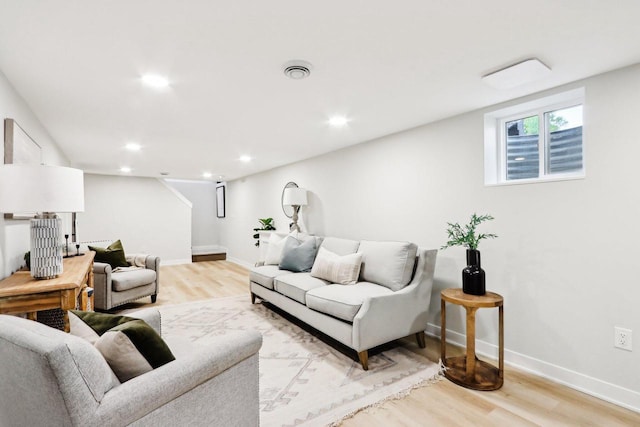 6020 Briarclift Ct, Greendale, WI 53129 - living room with wood finished floors, recessed lighting, and baseboards