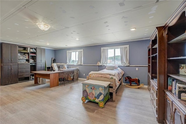17690 Clayton Ave, Rosemount, MN 55068 - bedroom featuring light wood-type flooring, ornamental molding, baseboards, and recessed lighting
