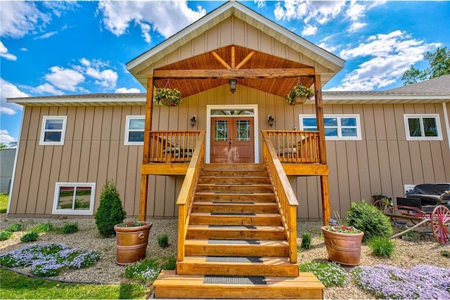 17690 Clayton Ave, Rosemount, MN 55068 - view of exterior entry with a porch and board and batten siding